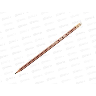 Карандаш чернографитный с ластиком MAZARI Naxos R, HB, пластиковый , M-6104 *12/72/1152