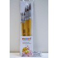 Кисти набор MAZARI 6шт. белка (1, 2, 3, 4, 5, 6), M-5130 *10/50/400