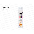 Кисти набор MAZARI 6шт. нейлон (1, 2, 3, 4, 5, 6), M-5140 *10/50