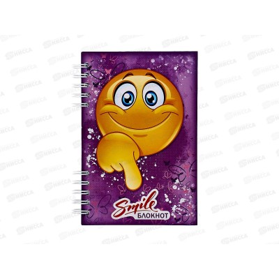 Блокнот120листов ПГС NB Смайлы, 100*150, глиттер. *6 Блокнот120листов ПГС NB Смайлы, 100*150, глиттер. *6