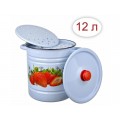 Мантоварка 12л декоративная (4 вставки)  Клубничный сад С1724.3СГ*59 *2