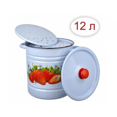 Мантоварка 12л декоративная (4 вставки)  Клубничный сад С1724.3СГ*59 *2