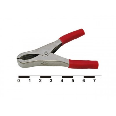 Зажим крокодил TDM ЗК 15А 75мм красный (10шт), 0011