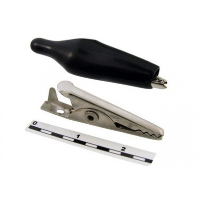 Зажим крокодил TDM ЗКИ 3А 40мм в изоляции, черный (10шт), 0002 Зажим крокодил TDM ЗКИ 3А 40мм в изоляции, черный (10шт), 0002