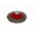 Щетка-крацовка 100 коническая  для Угловой Шлифовальной Машины, стальная. витая проволка.2302031