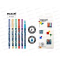 Ручка масляная MAZARI Shadow синяя, 0.7мм, цветной корпус, M-5723 *24