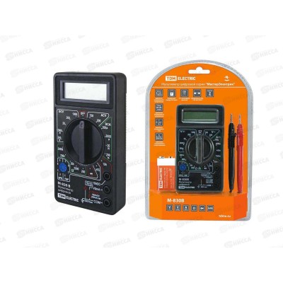 Мультиметр TDM M-830B цифровой "МастерЭлектрик", 0001 *10/60 Мультиметр TDM M-830B цифровой "МастерЭлектрик", 0001 *10/60