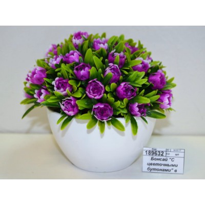 Бонсай &quotС цветочными бутонами&quot в горшке 10*10*11см микс 1840776