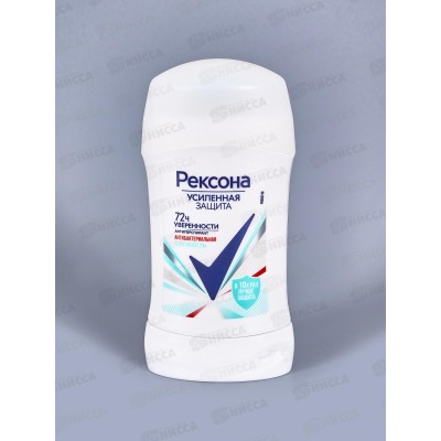 РЕКСОНА дезодорант стик 40мл Антибактериальная свежесть *6 *30