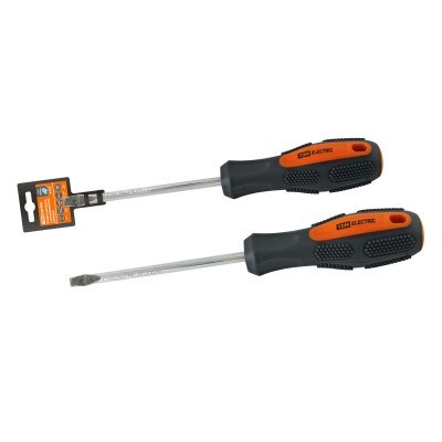 Отвертка шлицевая с двухкомпонентной ручкой Алмаз CR-V SL8.0*175, 1012 *12/96 Отвертка шлицевая с двухкомпонентной ручкой Алмаз CR-V SL8.0*175, 1012 *12/96