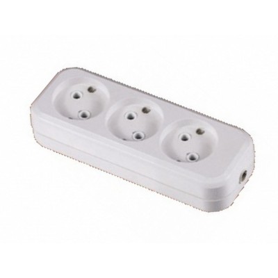 Колодка розетка TDM 2гнезда 2П без заземления 10А 250В белая, 0010 *20/200 Колодка розетка TDM 2гнезда 2П без заземления 10А 250В белая, 0010 *20/200