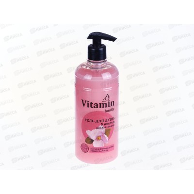 Vitamin Famili гель для душа 5 цветов Расслабляющий 650мл *12 Vitamin Famili гель для душа 5 цветов Расслабляющий 650мл *12