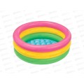 Бассейн 57107 (61*22см) Радуга, надувное дно  INTEX  *12