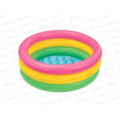 Бассейн 57107 (61*22см) Радуга, надувное дно  INTEX  *12