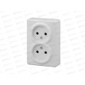 Розетка Эра открытой установки ,2*2P,16А-250В белый, 11-2202-01 *18 Розетка Эра открытой установки ,2*2P,16А-250В белый, 11-2202-01 *18
