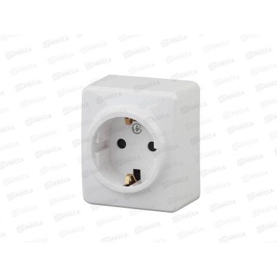 Розетка Эра открытой установки ,2P+Е Schuko со шторками,16АХ-250В белый, 11-2204-01 *16 Розетка Эра открытой установки ,2P+Е Schuko со шторками,16АХ-250В белый, 11-2204-01 *16