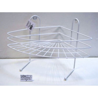 Полка угловая 1 секционная белая 18 *4 Полка угловая 1 секционная белая 18 *4