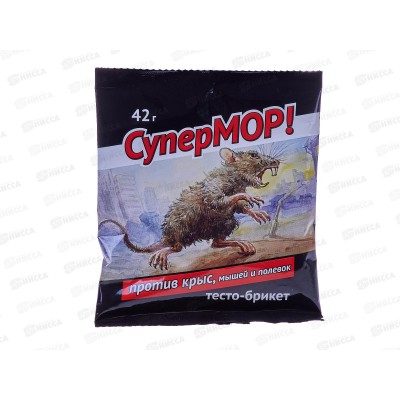 СУПЕРМОР тесто от грызунов 42г *50 ВХ СУПЕРМОР тесто от грызунов 42г *50 ВХ