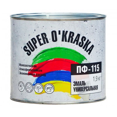 ЭМАЛЬ ЛАКРА ПФ-115 super okraska Белая глянцевая 1,9кг  *6/210