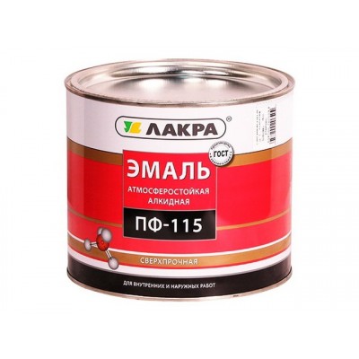 ЭМАЛЬ ЛАКРА ПФ-115 Красный 2.8кг *6 ЭМАЛЬ ЛАКРА ПФ-115 Красный 2.8кг *6