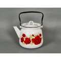 Чайник 3,5л декорированный сферический Маки белый с петлей С2716*67  *4