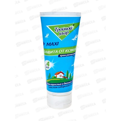 ДОМОВОЙ репеллентный крем от комаров Тройной удар 75мл *36 ДОМОВОЙ репеллентный крем от комаров Тройной удар 75мл *36