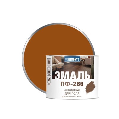ЭМАЛЬ PROREMONTT ПФ-266 желто-коричневая 1,9 кг *6 ЭМАЛЬ PROREMONTT ПФ-266 желто-коричневая 1,9 кг *6