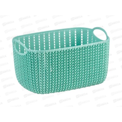 Корзинка ВЯЗАНИЕ 4л Фисташковая М 2380 *12 Корзинка ВЯЗАНИЕ 4л Фисташковая М 2380 *12
