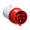 Вилка TDM прямая каучук 3P+PE 380В IP44, 0006 *10/100 Вилка TDM прямая каучук 3P+PE 380В IP44, 0006 *10/100