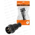 Вилка TDM прямая каучук 3P+PE 380В IP44, 0006 *10/100