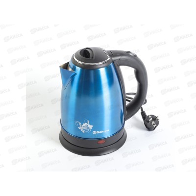 Чайник электрический SA-2134BL 1,8л синий медно-черный дисковый