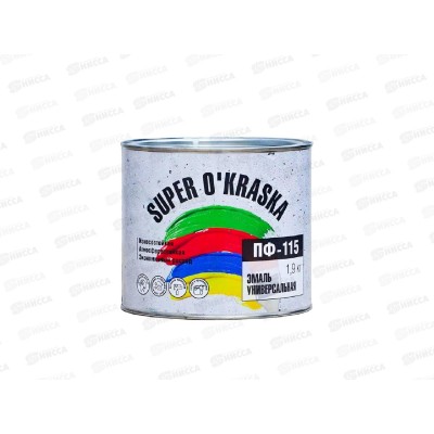 ЭМАЛЬ ЛАКРА ПФ-115 super okraska Зеленая 1,9кг  *6   Л