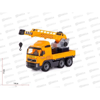 Автомобиль &quotVolvo&quot кран с поворотной платформой 8824 (в сеточке) *2