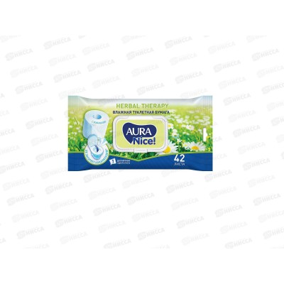 АУРА влажная туалетная бумага 42шт NICE *10 АУРА влажная туалетная бумага 42шт NICE *10