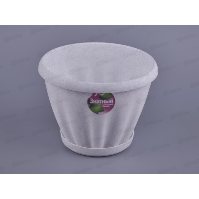 Горшок Знатный D180мм 2л с подставкой Мраморный М302МР *28 Горшок Знатный D180мм 2л с подставкой Мраморный М302МР *28