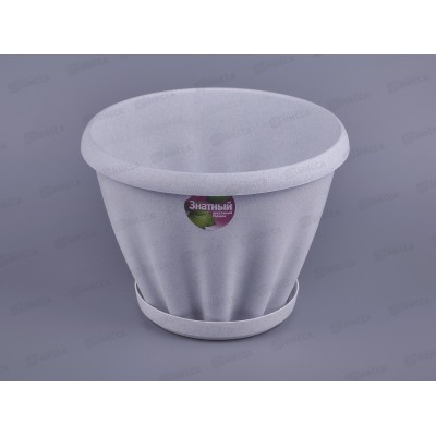Горшок Знатный D225мм 3,9л с подставкой Мраморный М303МР *16 Горшок Знатный D225мм 3,9л с подставкой Мраморный М303МР *16