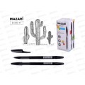 Ручка мас. MAZARI Ultra черная, игла, цв.корп., M-5711-71 *50