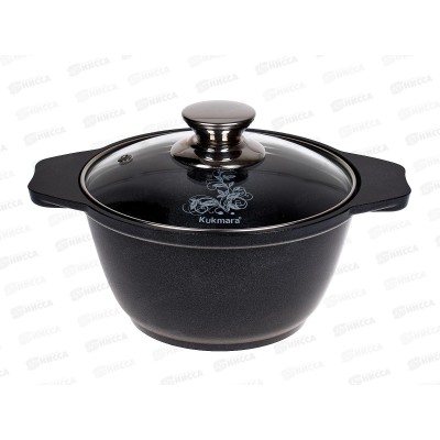 Кастрюля  1,0л  стеклянная крышка  антипригарное покрытие к01а *3