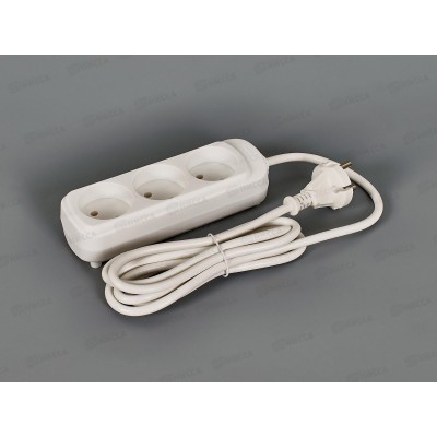 Удлинитель СПУТНИК УК-203 1,8м, 3 гнезда, без заземления, 10А *20 Удлинитель СПУТНИК УК-203 1,8м, 3 гнезда, без заземления, 10А *20