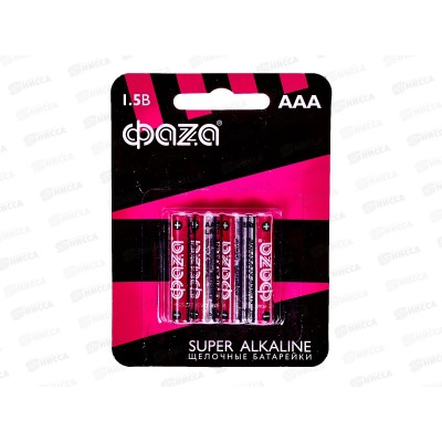 Батарейка ФАZA LR03 Super Alkaline, BL-4 *4/48/576