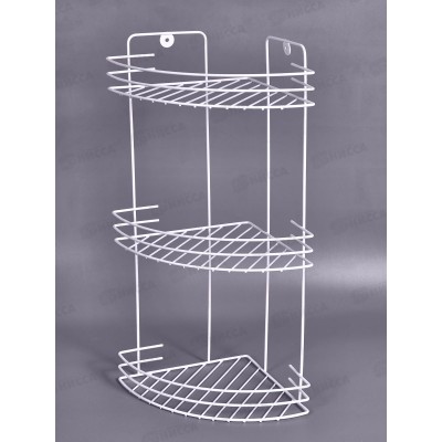 Полка угловая 3х секционная  белая  АЛТ 66 *8