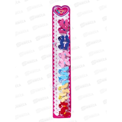 Резинка  для волос ГП658 &quotНежность&quot бабочка цвет микс *1/12