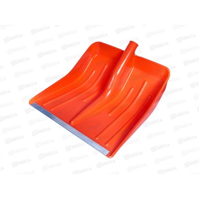 Лопата д/снега 420*420мм б/ч пл с мет кром оранж Ангарск *6