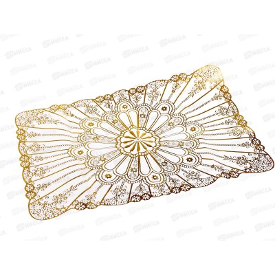 Салфетка ажурная 30*45см золото прямоугольная винил (046380) Ж Салфетка ажурная 30*45см золото прямоугольная винил (046380) Ж