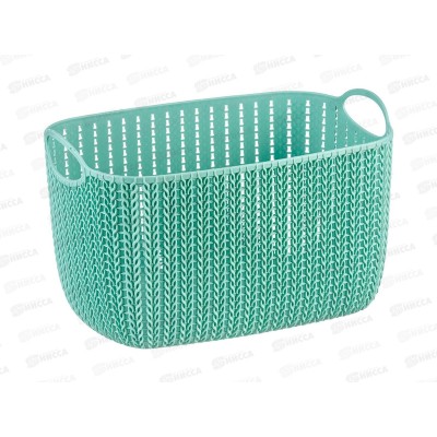 Корзинка ВЯЗАНИЕ 7л Фисташковая М 2381 *9 Корзинка ВЯЗАНИЕ 7л Фисташковая М 2381 *9
