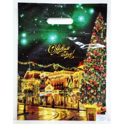 Пакет пробивной Новый Год 31*40 Фиеста *50/500