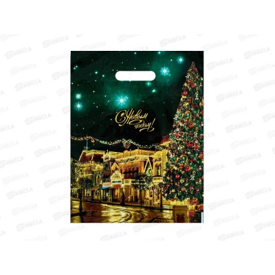 Пакет пробивной Новый Год 31*40 Фиеста *50/500