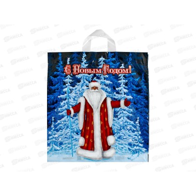 Пакет сумка Новый Год 40*42 Волшебный посох *25/500