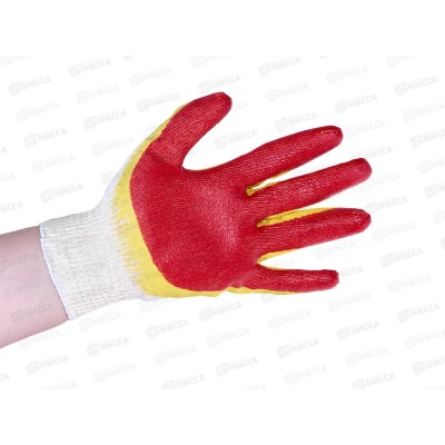 Перчатки хлопчатобумажные двойные, обливные 2801011 100 Россия