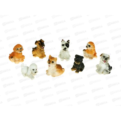 Фигурка Собака 3,5см 8 дизайнов полистоун 398-203 г